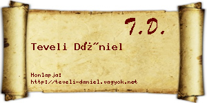 Teveli Dániel névjegykártya